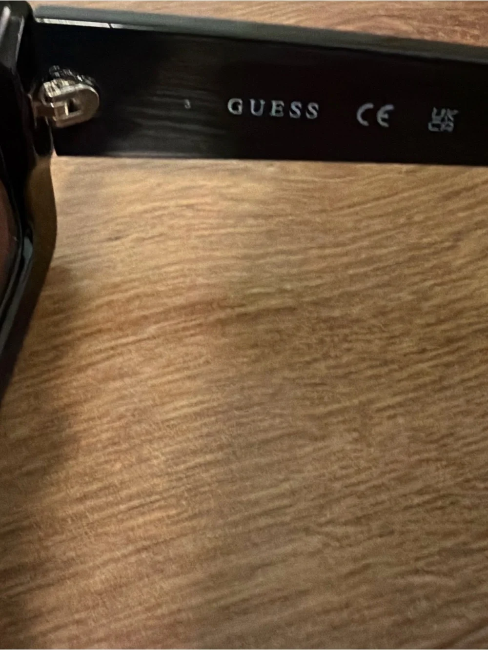 GUESS Black Rectangular Men’s Sunglasses with Dark Lenses